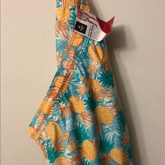 Vibrant Yellow and Green Board Shorts with Elastic Waistband - Picture 12 of 12